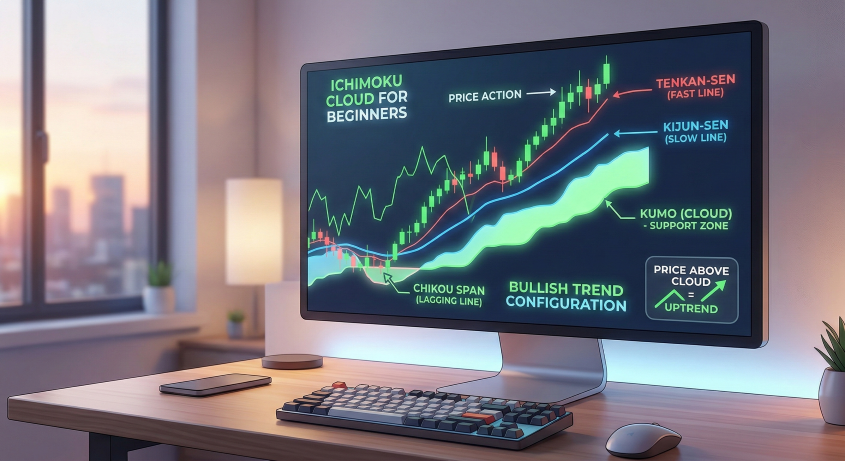 เข้าใจแนวโน้มและหาแนวรับแนวต้านได้ในมุมมองเดียวด้วย Ichimoku Cloud