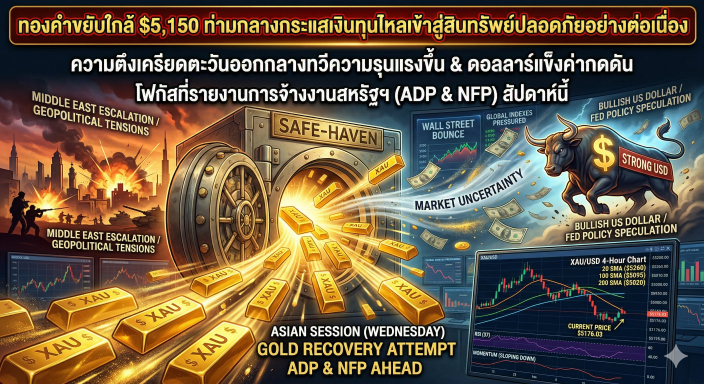 บทวิเคราะห์ราคาทองคำ ประจำวันที่ 4 มีนาคม 2569