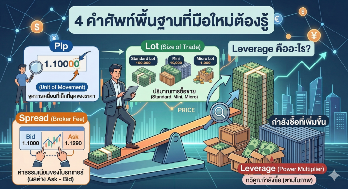 4 คำศัพท์พื้นฐานที่มือใหม่ต้องรู้